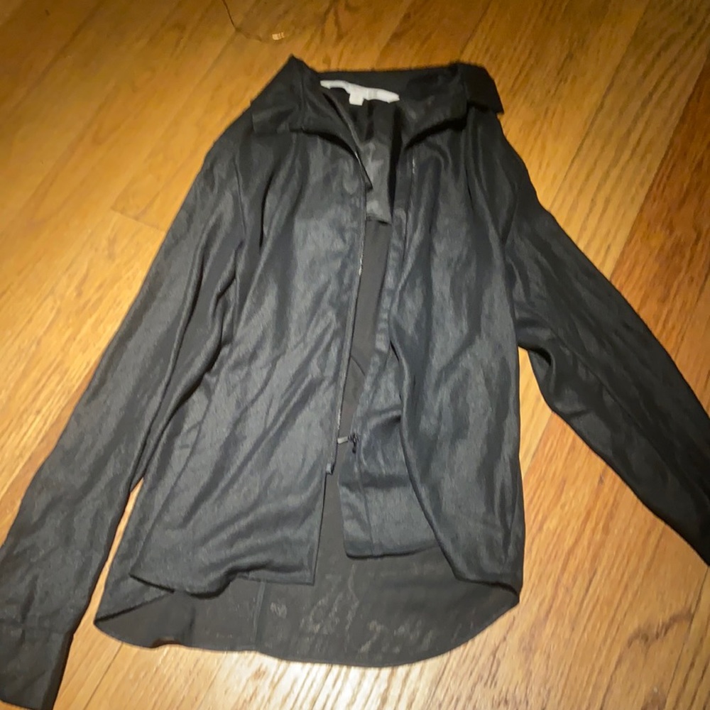 uniqlo zip up long sleeve with seethru back